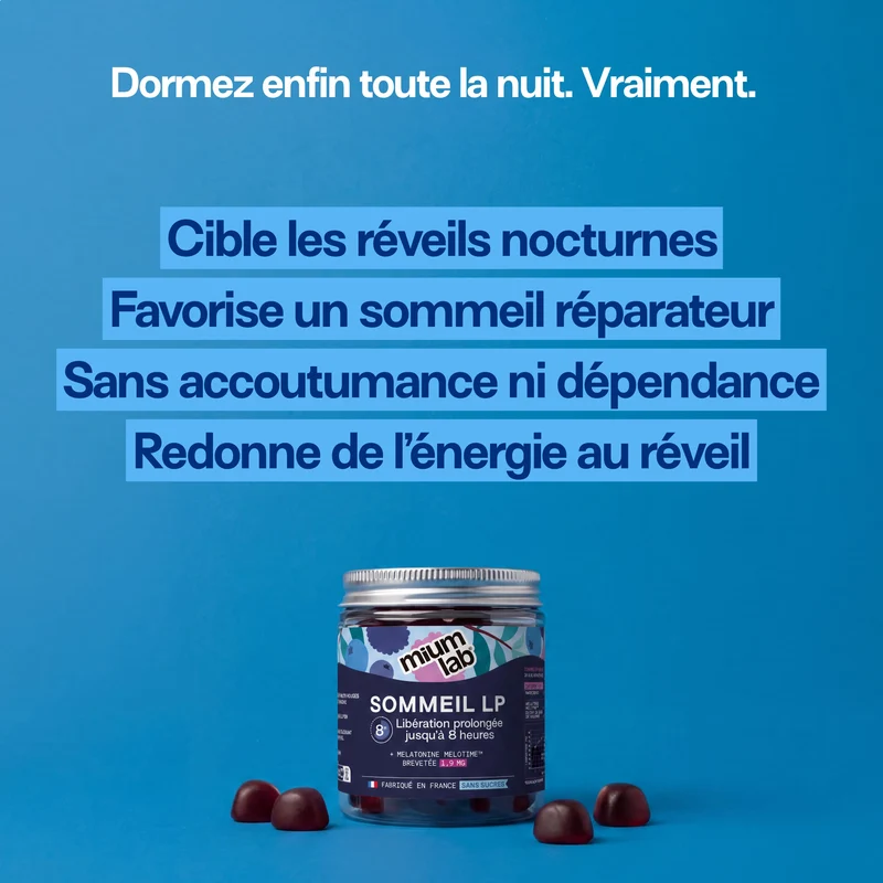 Pack GUMMIES SOMMEIL LIBÉRATION PROLONGÉE - 1 pot + 3 éco-recharges | Réduit les réveils nocturnes | 4 x 21 jours