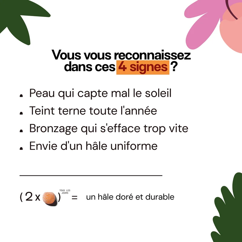 Pack 4 éco-recharges SOLAIRE SANS SUCRES | Améliore le bronzage | 21 jours