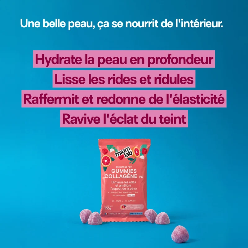 Éco-recharge Collagène VG SANS SUCRES | Hydrate & raffermit la peau | 21 jours