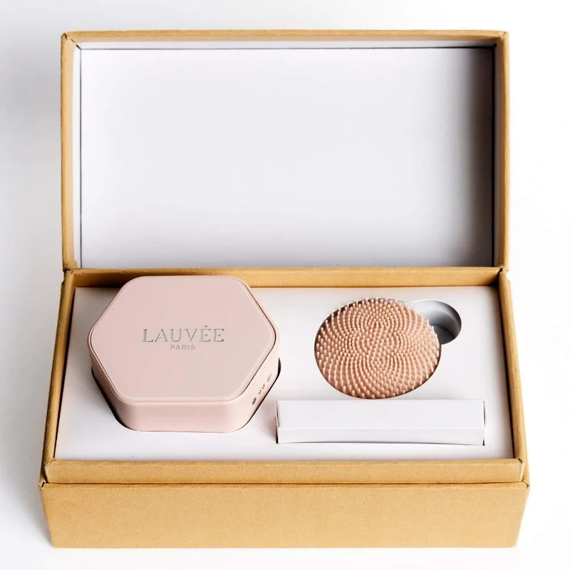 Brosse nettoyante et drainage visage Rose