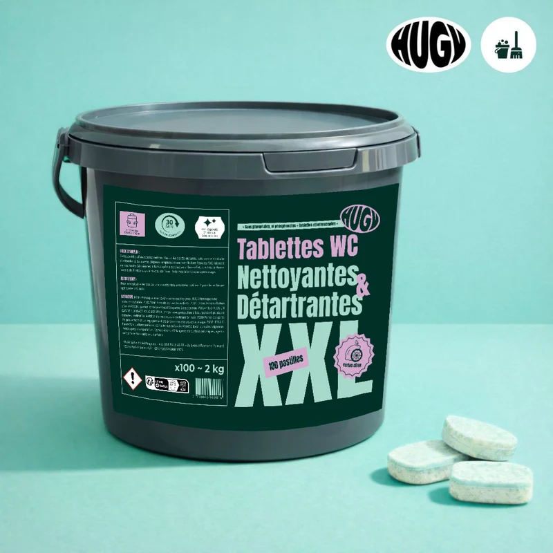 Tablettes WC (100) - 3en1 - HUGY Essentiel