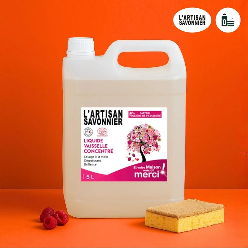 Liquide vaisselle - Concentré - Vinaigre de framboise