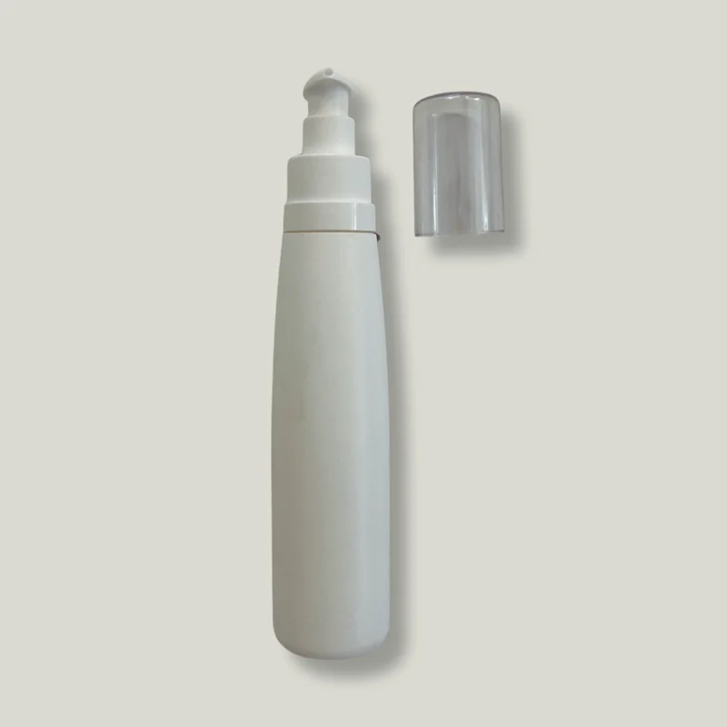 Set flacon plastique blanc 200 ml + pompe crème