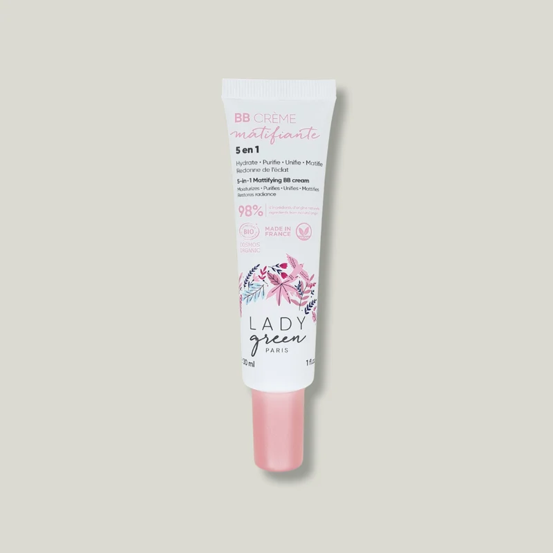 BB Crème matifiante 5 en 1 bio (plusieurs teintes)