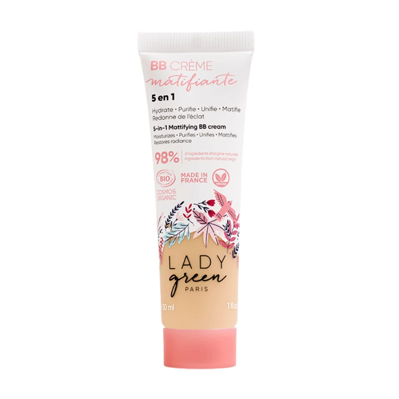 BB Crème matifiante 5 en 1 bio (plusieurs teintes)