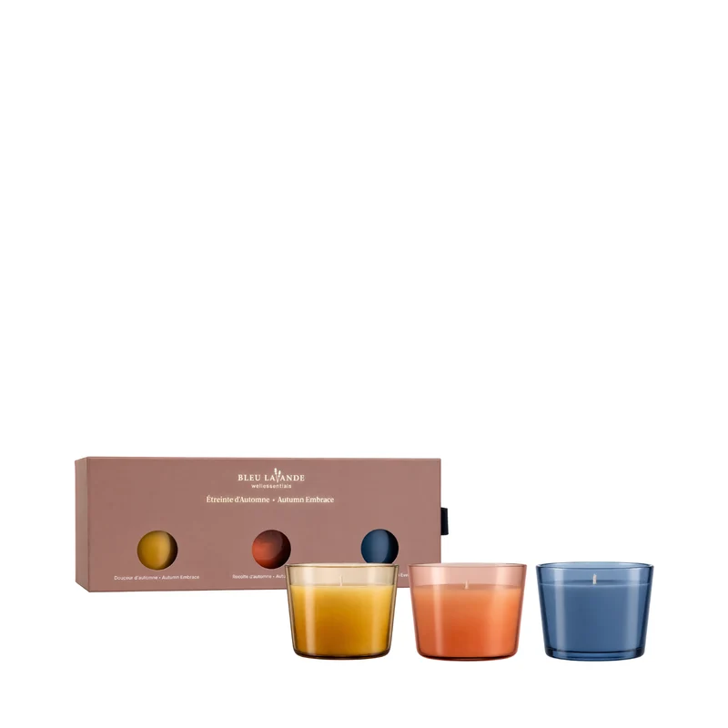 Coffret Étreinte d’automne – Trio de bougies
