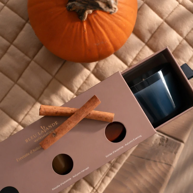 Coffret Étreinte d’automne – Trio de bougies