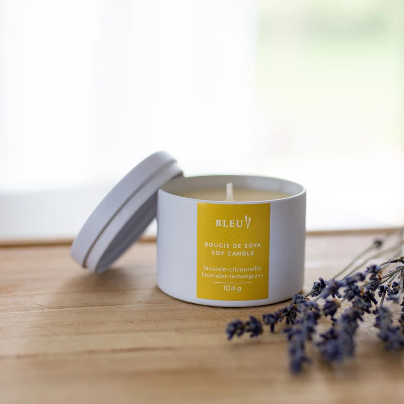 Bougie de soya lavande-citronnelle