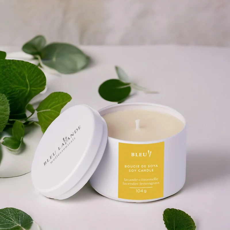 Bougie de soya lavande-citronnelle