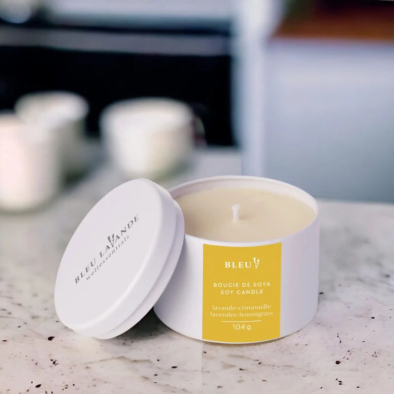Bougie de soya lavande-citronnelle