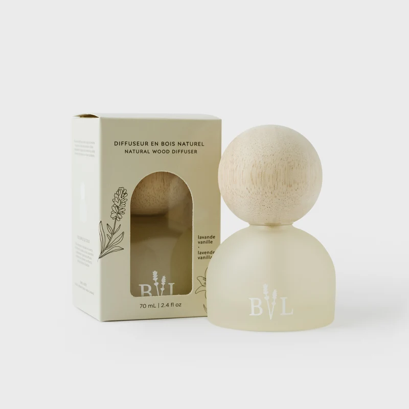 Diffuseur à bouchon de bois naturel - Lavande-vanille