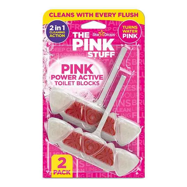 Bloc WC Power Active The Pink Stuff - lot de 2