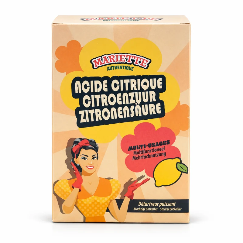 Mariette Authentique Acide Citrique 500g – Détartrant Multifonctionnel Puissant