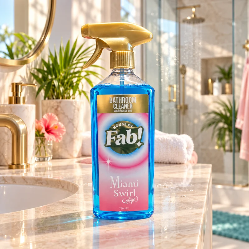 Nettoyant Salle de Bain Fabulosa Miami Swirl 750ml – Spray Nettoyant Salle de Bain