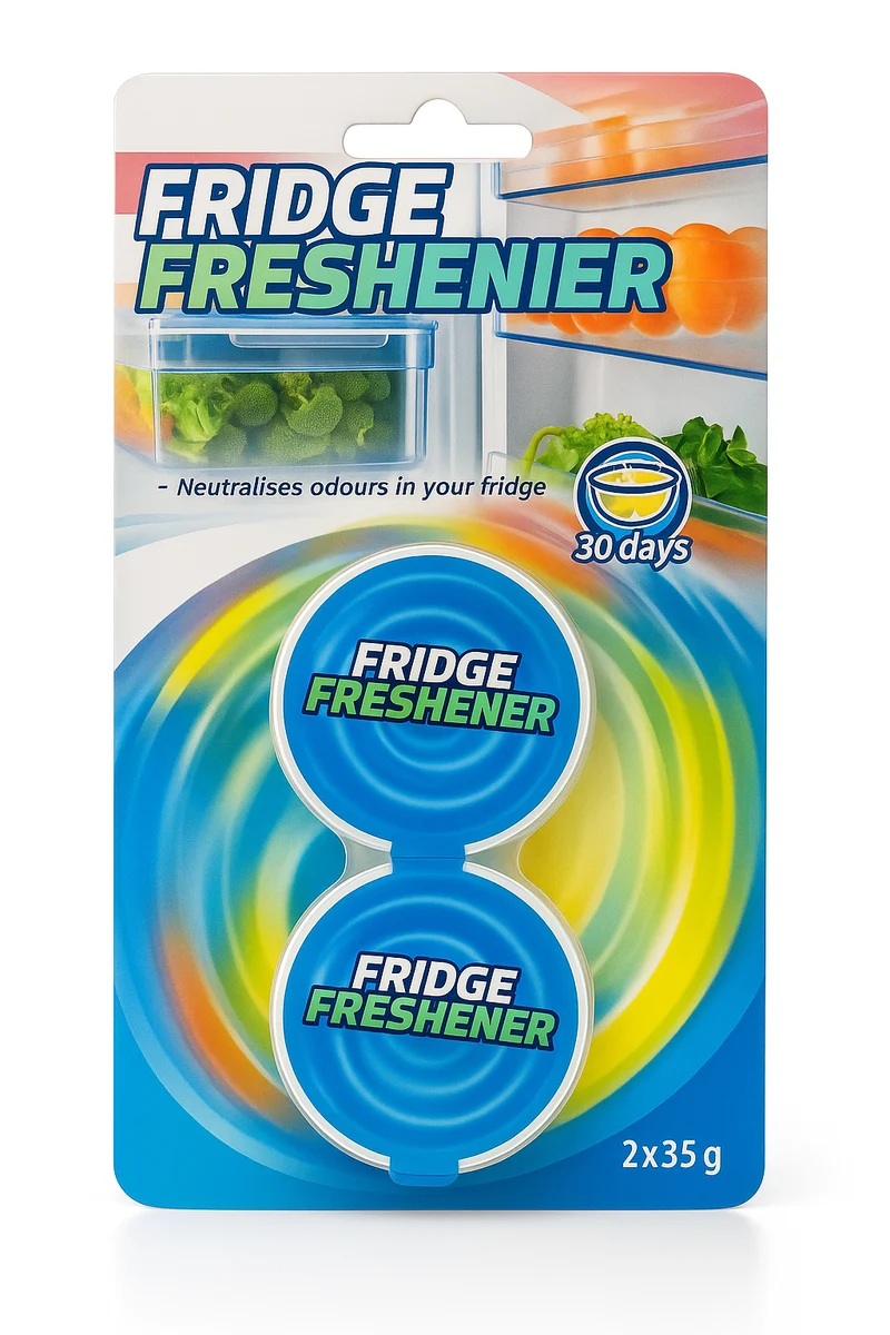 Désodorisant pour réfrigérateur – Éliminateur d'odeurs pour réfrigérateurs (2 x 35g, jusqu'à 30 jours de fraîcheur)