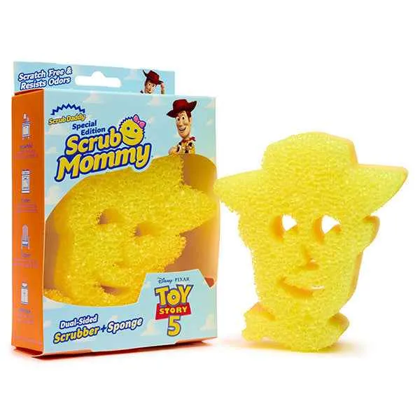 Éponge Scrub Daddy Scrub Mommy Buzz l'Éclair – Édition limitée Disney – Éponge de nettoyage double face