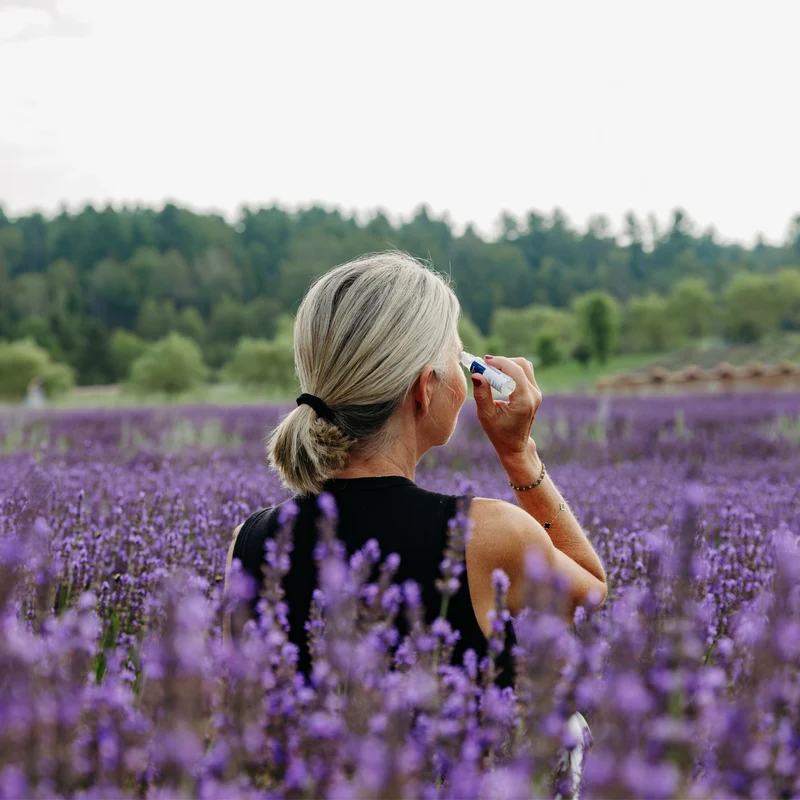 Applicateur à bille d’huile essentielle de lavande fine