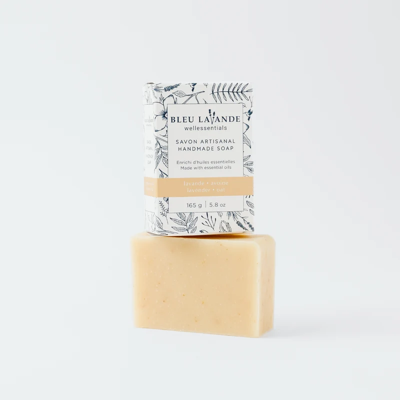 Savon artisanal exfoliant lavande-avoine
