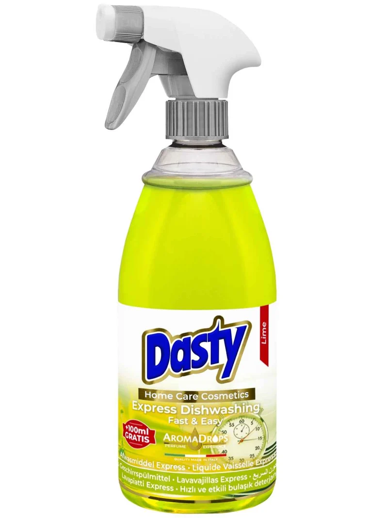 Dasty Express Liquide Vaisselle Citron Vert 700 ml – Dégraissant Auto-Moussant pour Vaisselle à la Main