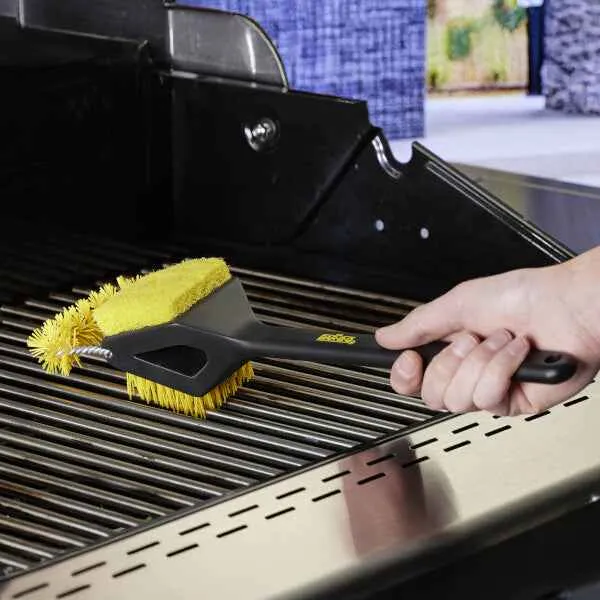Scrub Daddy MR. BAR-B-Q Triple Action Grill Brush – Brosse à Barbecue 3 en 1 pour Grilles Froides