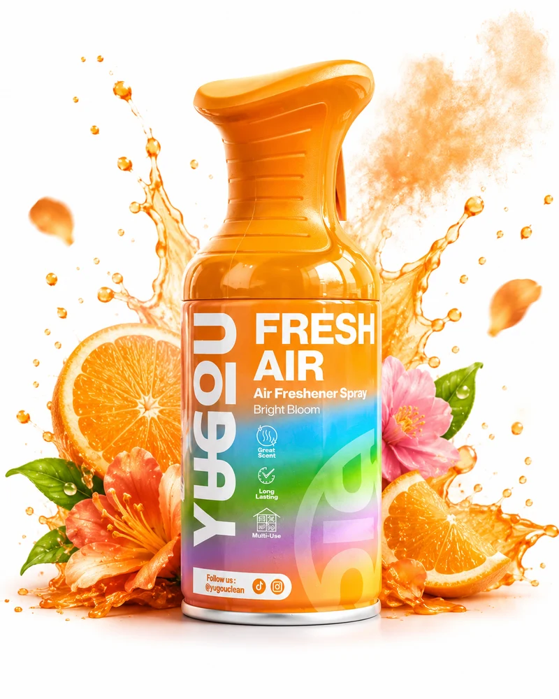 YUGOU Fresh Air Bright Bloom 250ml – Spray désodorisant TikTok au parfum floral frais pour la maison, les toilettes, la salle de bain et la voiture
