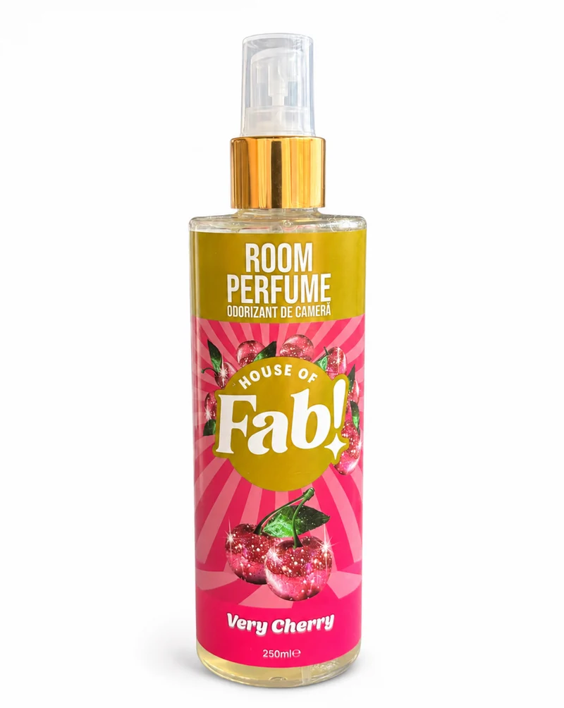 Fabulosa Very Cherry Désodorisant d'Ambiance 250ml – Spray Parfumé pour la Maison au Doux Parfum de Cerise – Désodorisant en Spray pour Salon, Toilettes & Chambre à Coucher