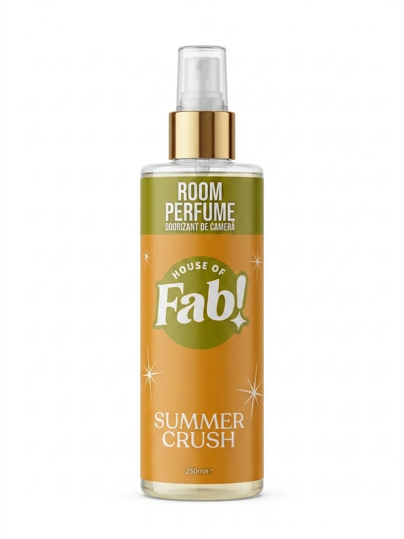 Fabulosa Summer Crush Room Perfume – Spray Désodorisant Parfum d'Ambiance à la Senteur Estivale – Désodorisant en Spray pour Salon, Toilettes & Chambre à Coucher