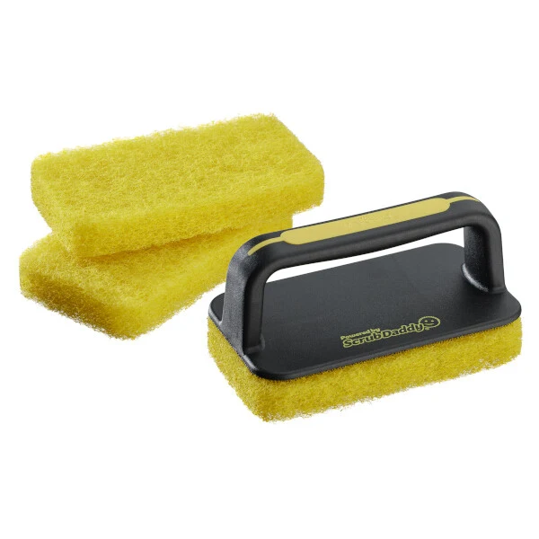 Scrub Daddy MR. BAR-B-Q Grill Scrubber Brush Set – Brosse de Nettoyage BBQ avec 2 Tampons de Rechange