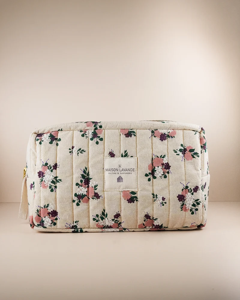 Trousse de voyage doublée － Fleurie