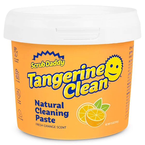 Scrub Daddy Tangerine Clean Pâte Nettoyante - Nettoyant Naturel contre la Graisse et le Calcaire