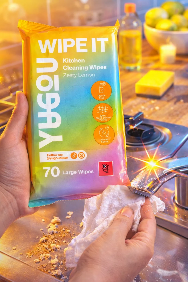 Yugou Lingettes de nettoyage de cuisine connues sur TikTok 70 pièces