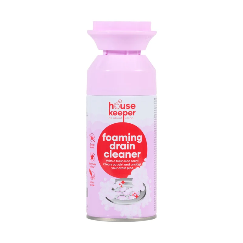 Housekeeper Nettoyant Mousse pour Canalisations – Déboucheur Moussant – Pour Évier, Douche & Baignoire – Élimine Cheveux, Graisse & Odeurs (300ml)