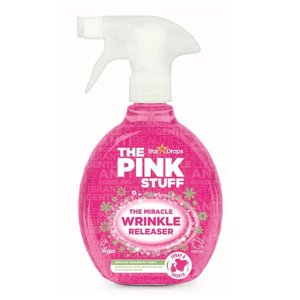 The Pink Stuff Spray Défroisseur 500ml – Spray Anti-Plis – Spray Repassage – Rafraîchisseur de Vêtements