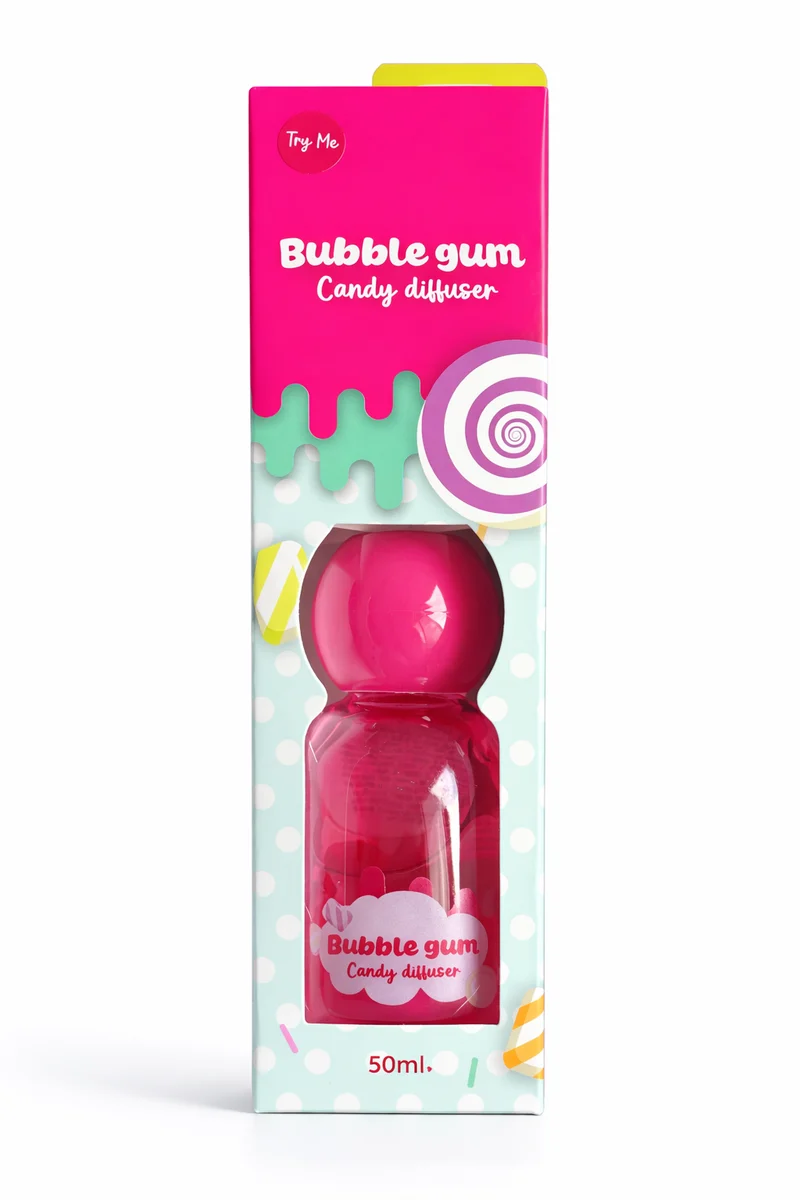 Diffuseur Parfum Bubble Gum Candy 50ml – Diffuseur de parfum d’intérieur – Parfum doux Bubblegum – Diffuseur d’arôme Candy