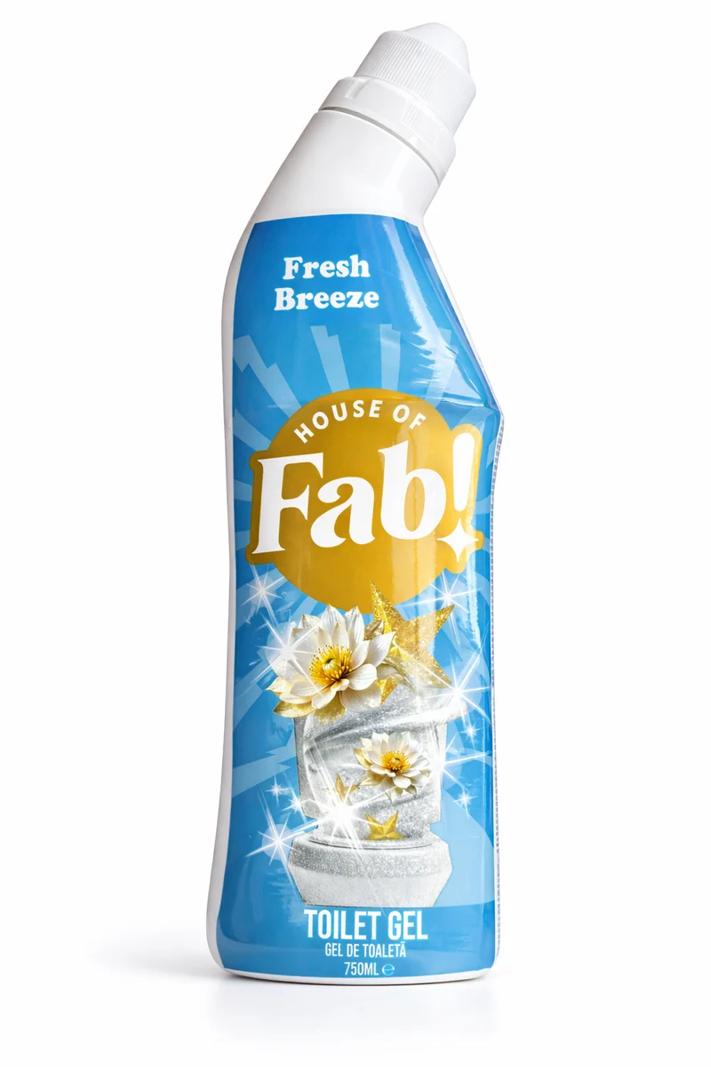 Fabulosa Gel WC Fresh Breeze 750ml – Nettoyant WC – Gel WC puissant contre le calcaire, les dépôts et la saleté – Parfum frais