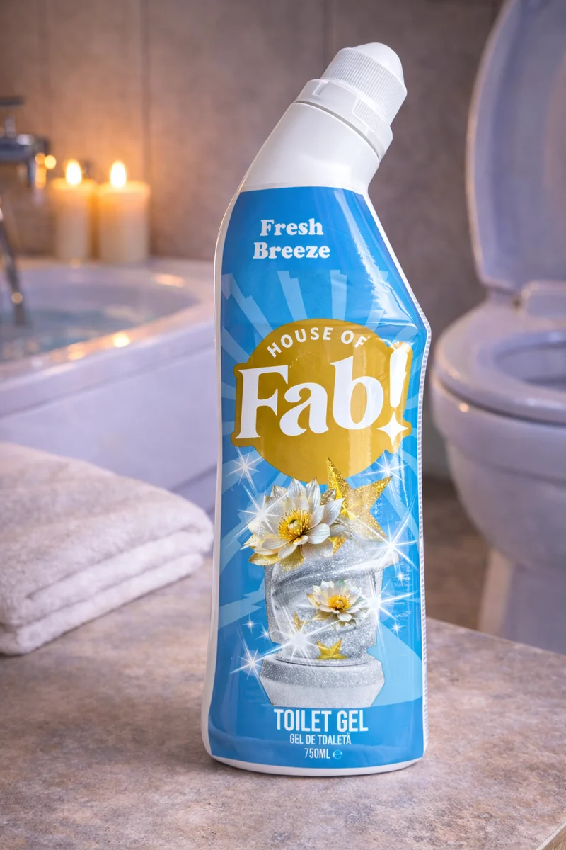 Fabulosa Gel WC Fresh Breeze 750ml – Nettoyant WC – Gel WC puissant contre le calcaire, les dépôts et la saleté – Parfum frais