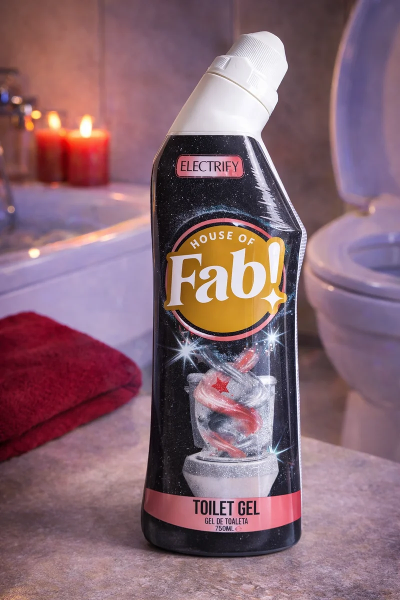 Fabulosa Gel WC Electrify 750ml – Nettoyant WC – Nettoyant puissant contre le calcaire, les dépôts et la saleté – Gel WC parfum frais