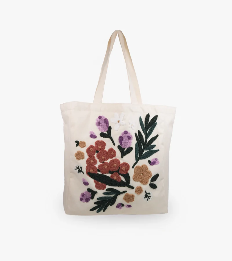 Sac coton réutilisable - Les fleurs d'automne