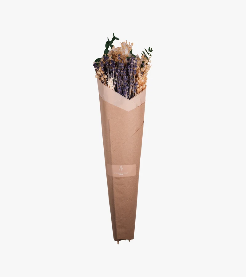 Bouquet de fleurs séchées - Crème