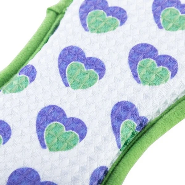 Minky Tampon de nettoyage Soyez gentil avec vous-même Bord vert Double face