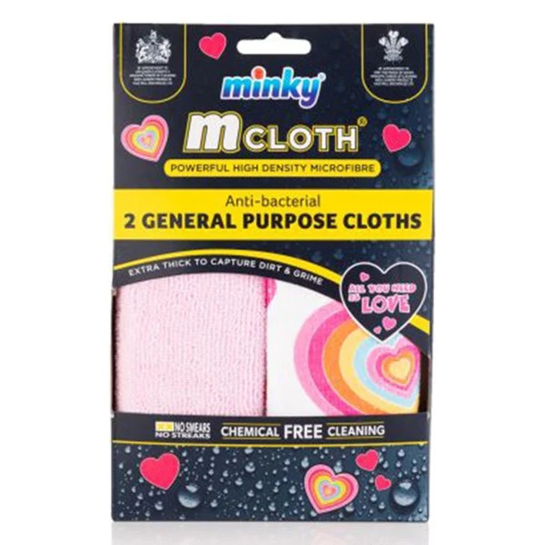 Minky M Chiffons de nettoyage – Tout ce dont vous avez besoin, c'est d'amour (2 pièces • Microfibre)