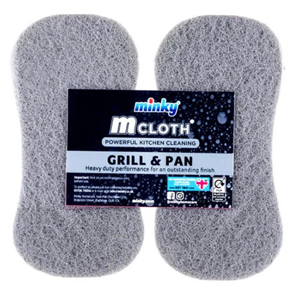 Éponge de nettoyage Minky M-Cloth Cuisine / Grill & Poêle (2 pièces)