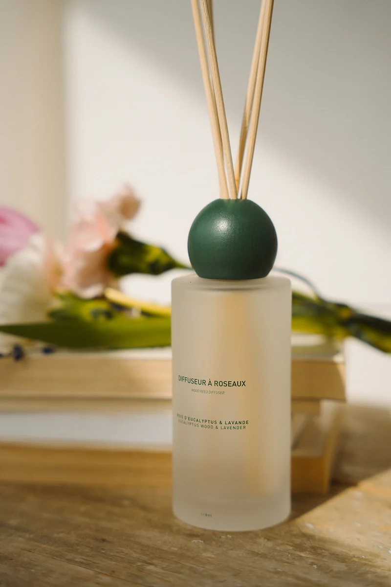 Diffuseur à roseaux - Bois d'eucalyptus & lavande