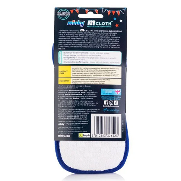 Minky Tampon de nettoyage Triple Action Anti-Bactérien Célébration