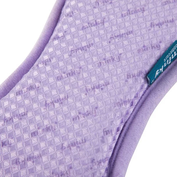 Minky M Chiffon Tampon de Nettoyage – Blanc avec Bord Violet (Puissance de Nettoyage 3-en-1)
