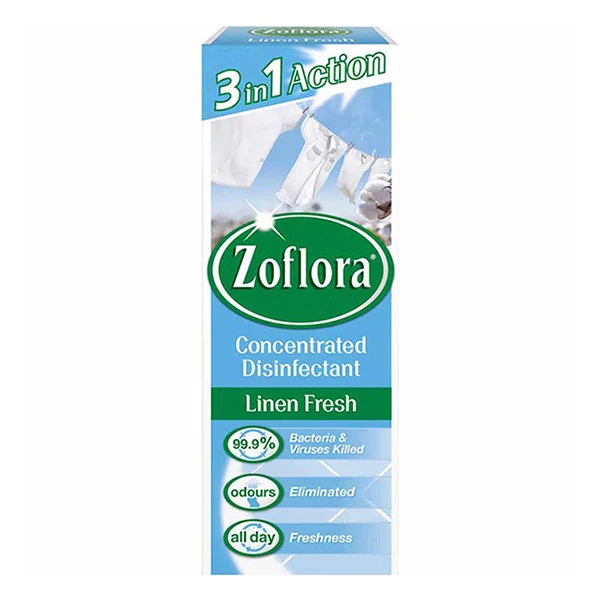 Zoflora Concentré Nettoyant Tout Usage – Fraîcheur de Lin (120 ml)