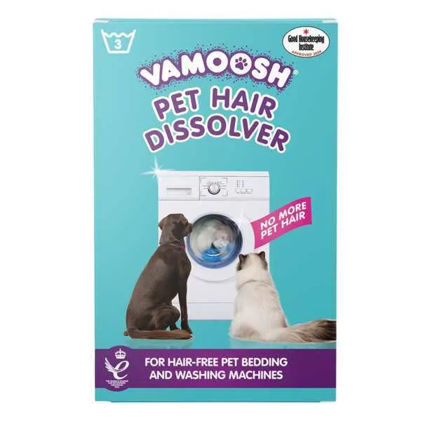 Vamoosh machine à laver avec dissolvant de poils d'animaux - pack de 3