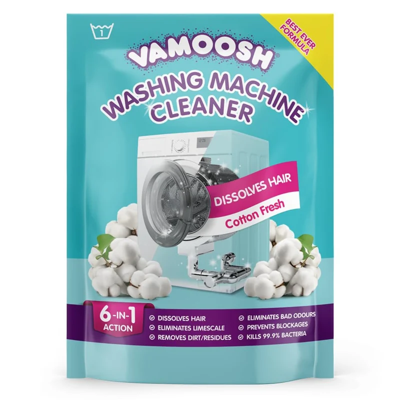 Vamoosh nettoyant pour machine à laver 6-en-1 avec dissolvant de cheveux