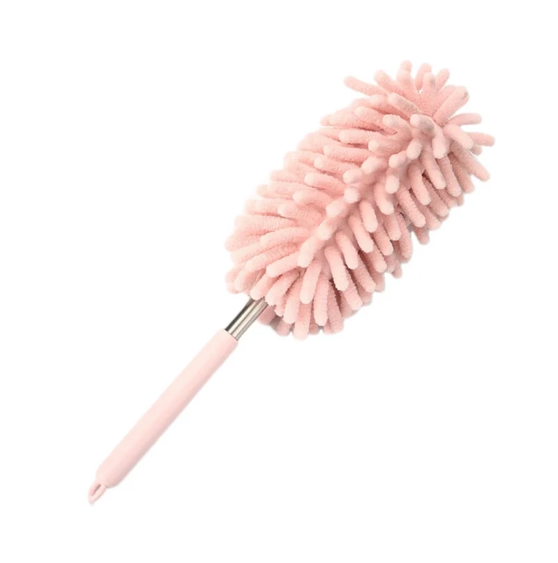 Balai télescopique en microfibre rose - Connu de TikTok