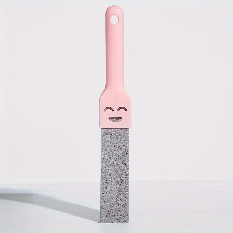 Brosse WC en Pierre Ponçe Souriante Rose – Brosse Anti-Calcaire pour WC – Brosse en Pierre Ponçe contre le Tartre & les Taches pour WC
